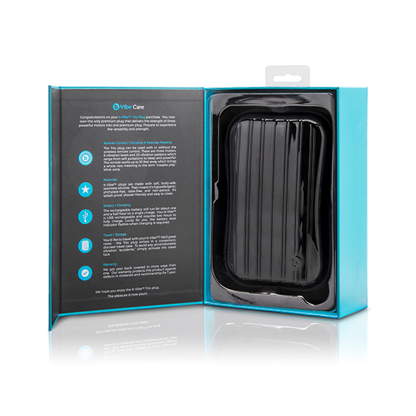 B-Vibe - Novice Remote Control Plug Black Analinis kai&scaron;tis &ndash; nuotrauka 9