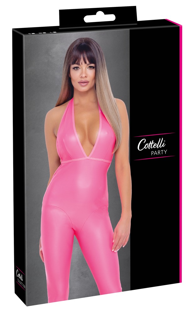 Cottelli party Jumpsuit hot pink S seksualus kombinezonas