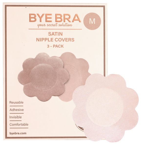 Bye Bra - Silk Nipple Covers Nude 3 Pairs spenelių lipdukai