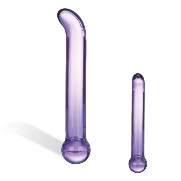 Glas - Purple Glass G-Spot Tickler stiklinis dildo