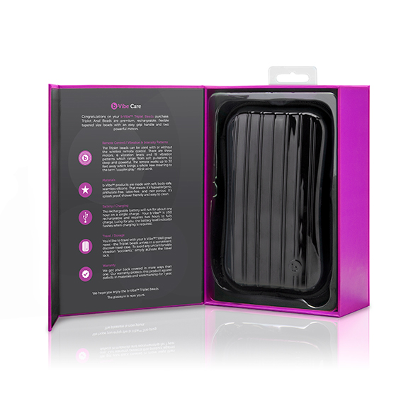 B-Vibe - Triplet Anal Beads Fuchsia Analinis kamuoliukas - rutuliukas &ndash; nuotrauka 12