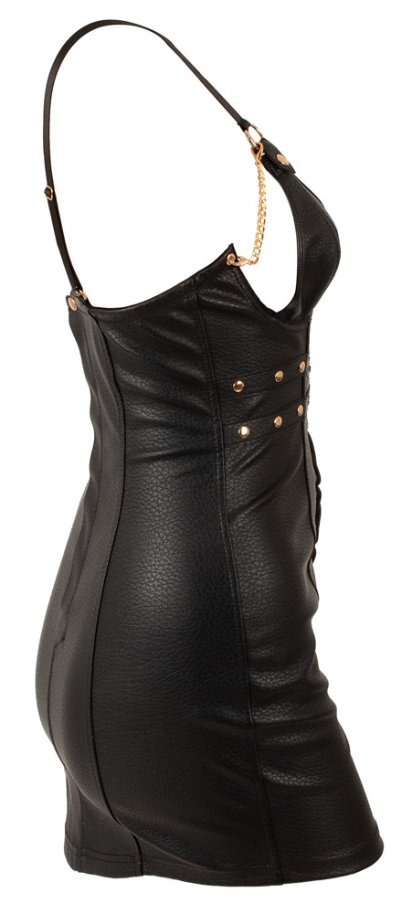 Cottelli party Imitation Leather Mini Dress S Seksuali suknelė &ndash; nuotrauka 12