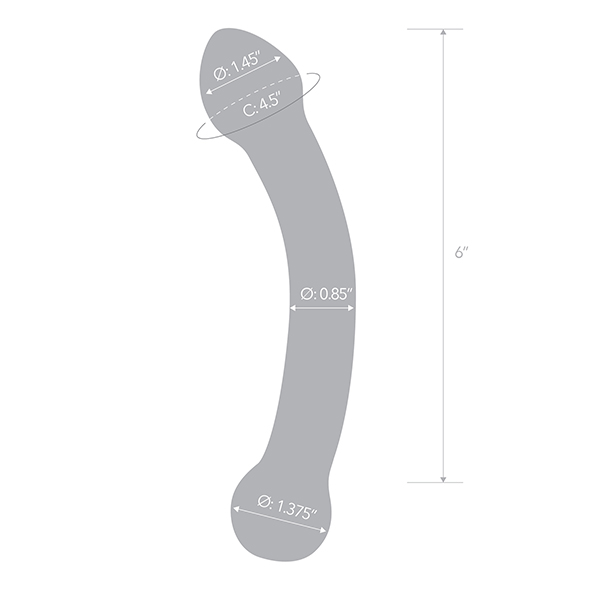 Glas - Curved G-Spot Stimulator Glass Dildo stiklinis dildo &ndash; nuotrauka 8