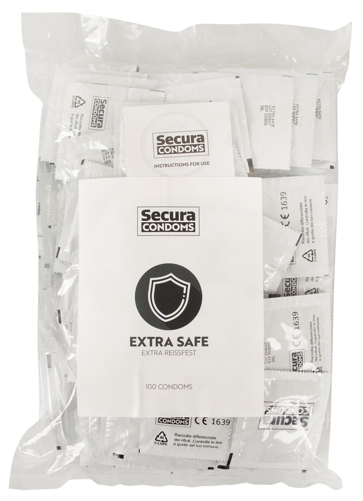 Secura Condoms Secura Extra Safe 100pcs Prezervatyvai
