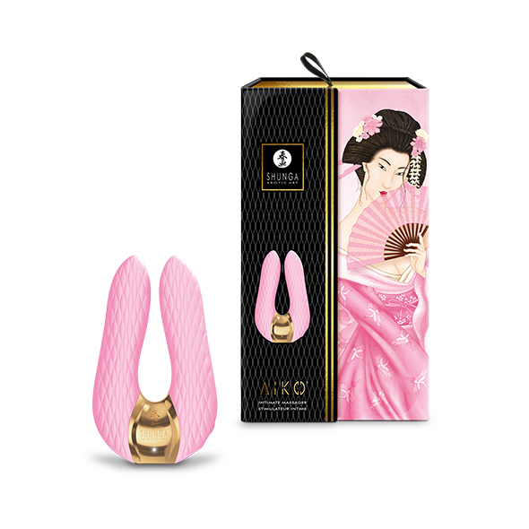 Shunga - Aiko Intimate Massager Light Pink išskirtinio dizaino vibratorius