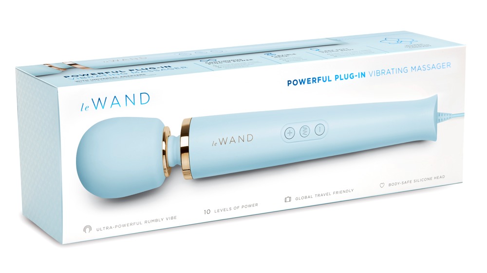 Le Wand Powerful Plug-In Blue vibruojantis masažuoklis