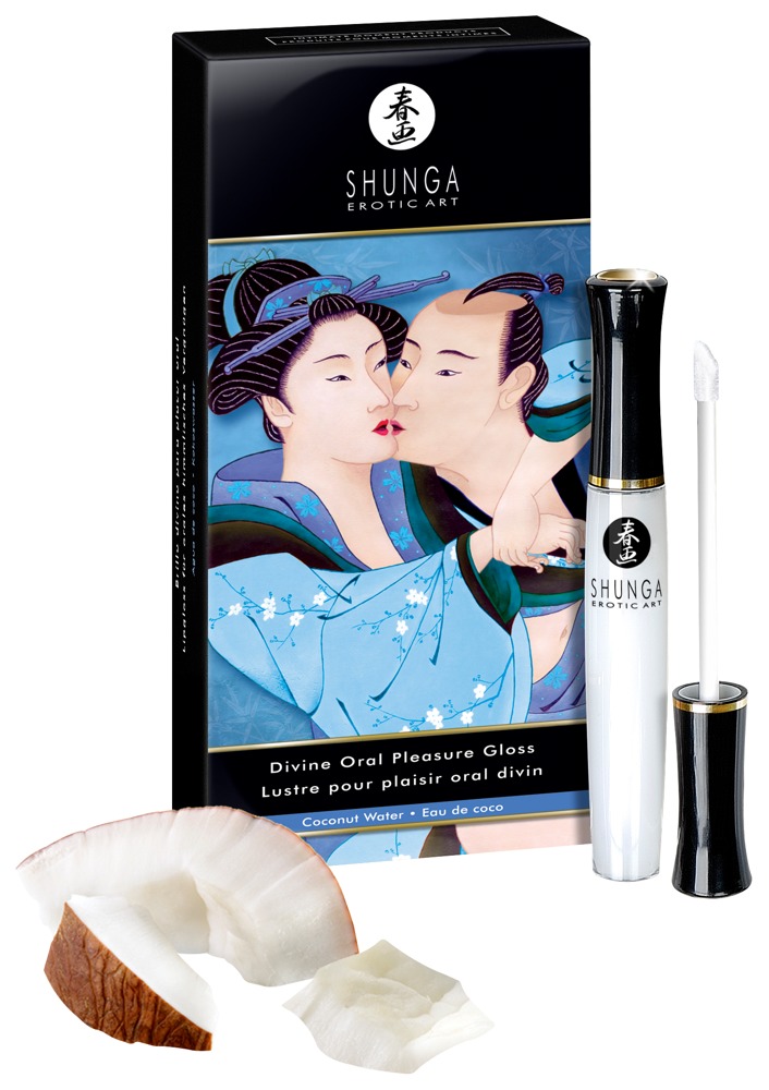 Shunga LipGloss CoconutWater10 Stimuliuojantis lūpų balzamas