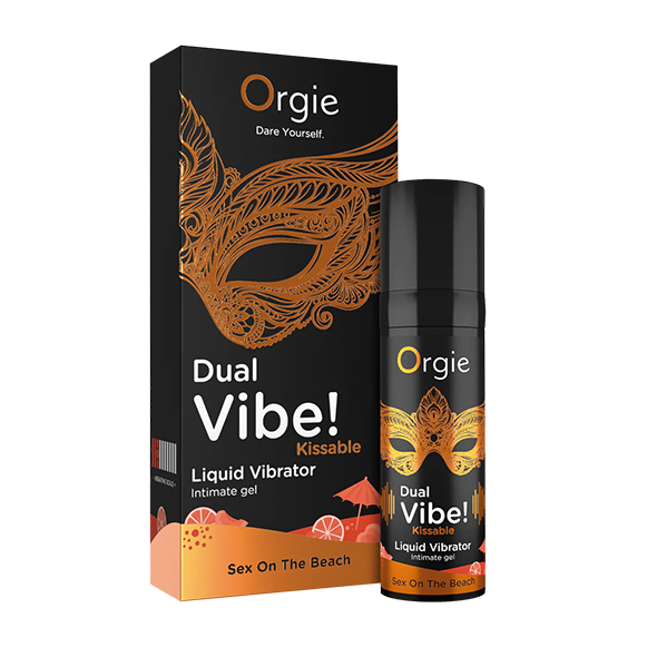 Orgie - Dual Vibe Sex On The Beach Kissable Liquid Vibrator stimuliuojantis lubrikantas