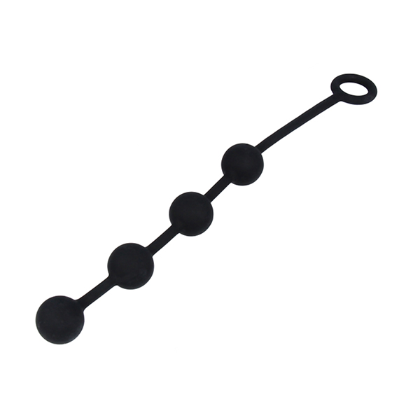 Nexus - Excite Medium Silicone Anal Beads Black  Analinis kamuoliukas - rutuliukas
