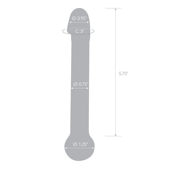 Glas - Realistic Head Glass Dildo stiklinis dildo &ndash; nuotrauka 8
