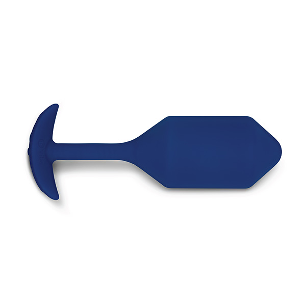 B-Vibe - Vibrating Snug Plug 4 (XL) Navy Analinis kai&scaron;tis &ndash; nuotrauka 3