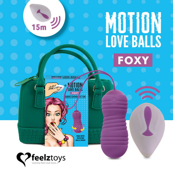 FeelzToys - Remote Controlled Motion Love Balls Foxy Vaginalinis kamuoliukas - rutuliukai