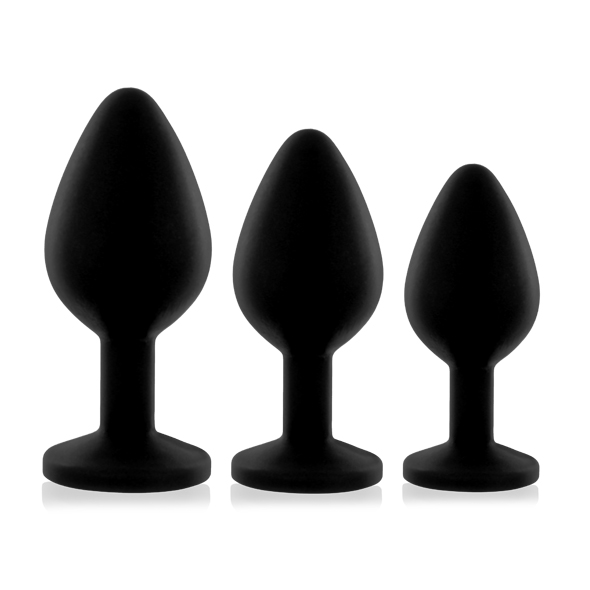 Rianne S rs - Soiree - Booty Plug Original Set 3x Black Analinis kai&scaron;tis &ndash; nuotrauka 4