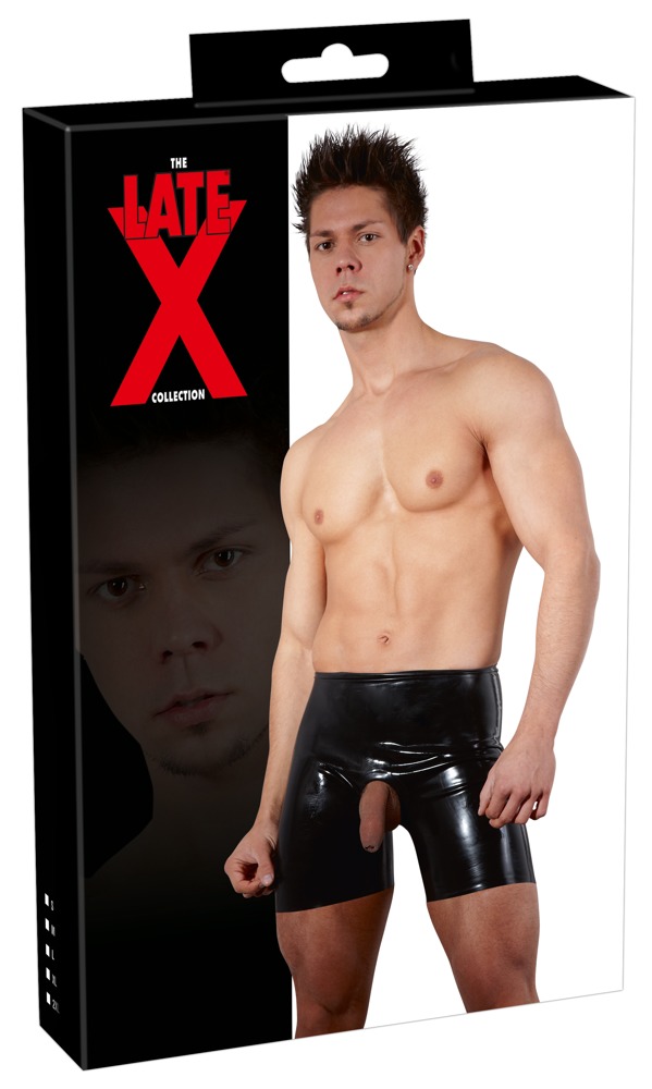 Late X Men's Latex Pants black S vyriška lateksinė apranga
