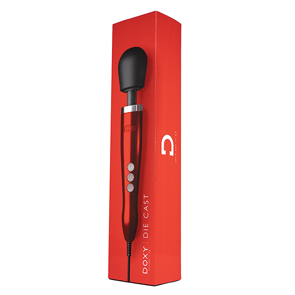 Doxy - Die Cast Wand Massager Red vibruojantis masažuoklis &ndash; nuotrauka 5
