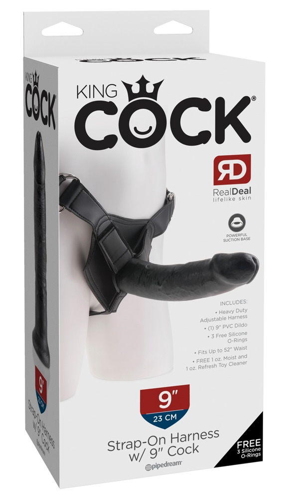 King Cock kc Strap-On with 9" Cock Dark Strap-on dildo