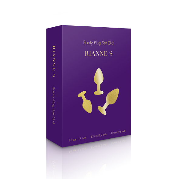 Rianne S rs - Soiree - Booty Plug Original Set 3x Black Analinis kai&scaron;tis &ndash; nuotrauka 3
