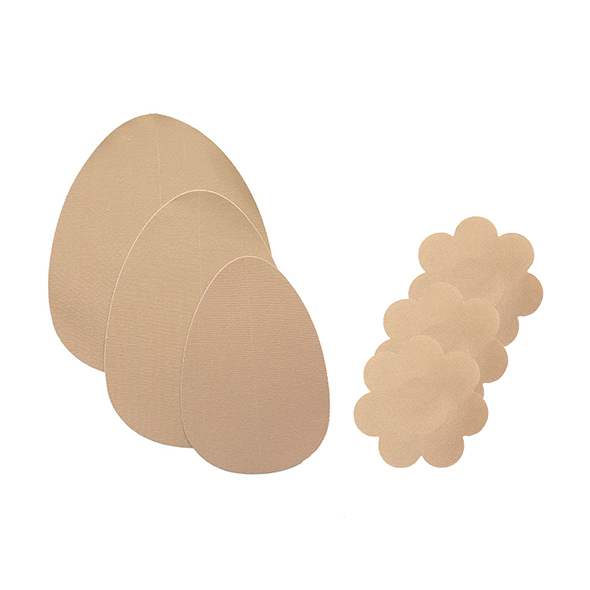 Bye Bra - Breast Lift Pads + Satin Nipple Covers D-F Nude  spenelių lipdukai