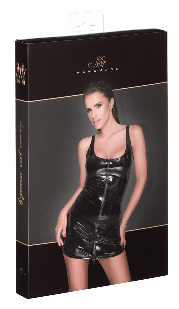 Noir Vinyl Dress M Seksuali suknelė