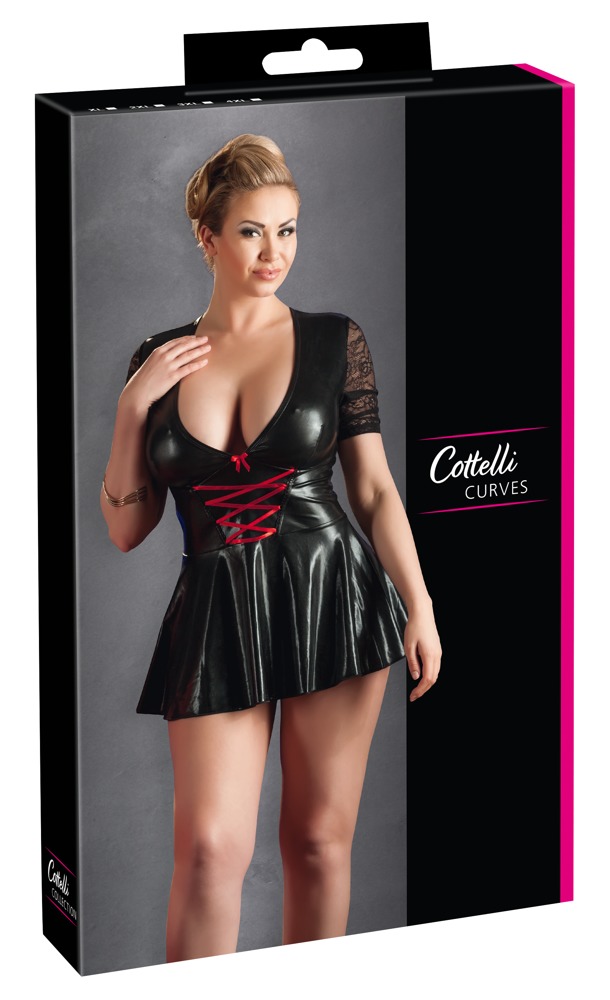 Cottelli curves Dress black/red xl Seksuali suknelė