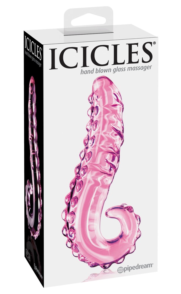 Icicles No. 24 Pink stiklinis dildo