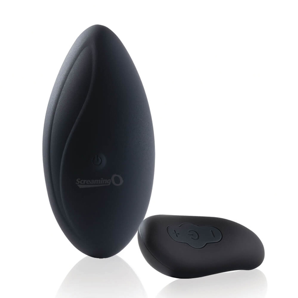 The Screaming O - Premium Ergonomic Remote Panty Set Black vibruojančios kelnaitės