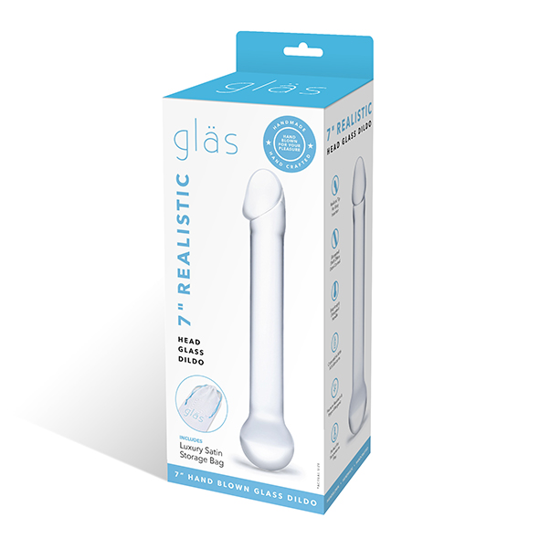Glas - Realistic Head Glass Dildo stiklinis dildo &ndash; nuotrauka 7