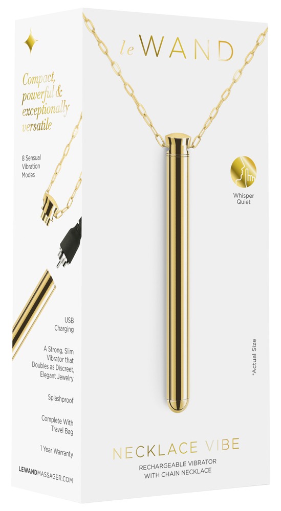 Le Wand Vibrating Necklace Gold Vibratorius