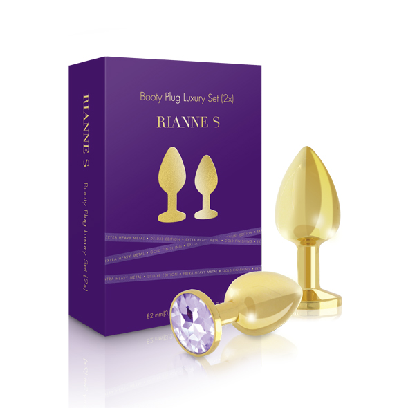 Rianne S rs - Soiree - Booty Plug Original Luxury Set 2x Gold Analinis kaištis