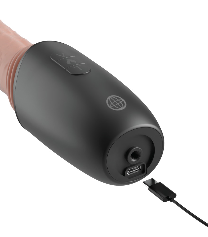 King Cock Plus kcp 5in. Sil.Thrusting Cock Pr Vibratorius &ndash; nuotrauka 9