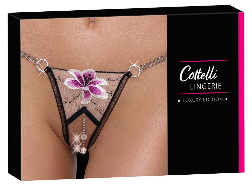Cottelli lingerie String Flower S/M kelnaitės, stringai