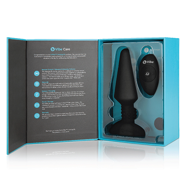 B-Vibe - Rimming Remote Control Plug xl Black Analinis kai&scaron;tis &ndash; nuotrauka 15