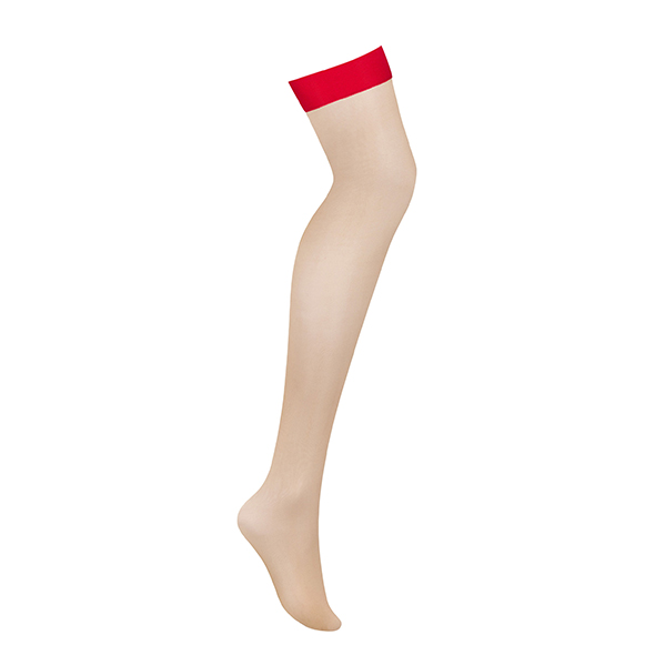 Obsessive - S814 Stockings Red L/XL Prisegamos kojinės