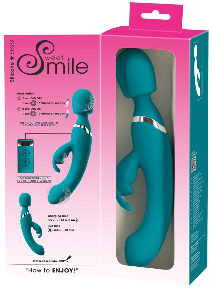 Sweet Smile Smile 3in1 Wand, Rabbit and Vi vibratorius ki&scaron;kutis &ndash; nuotrauka 12