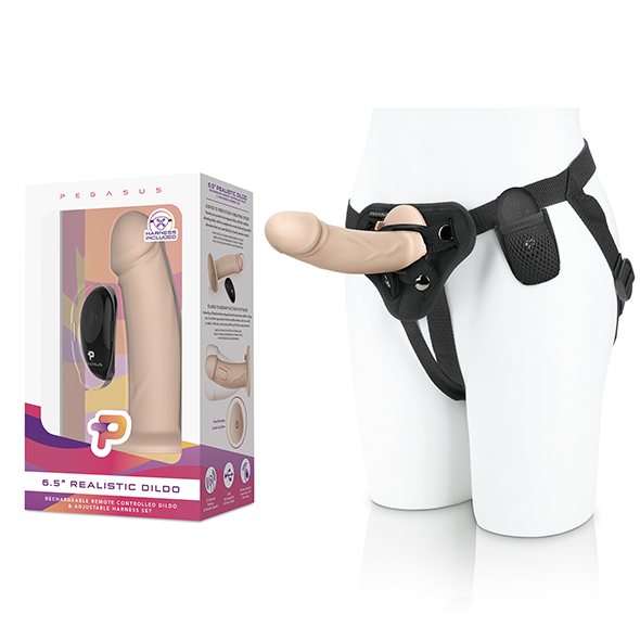 Pegasus - 6.5” Realistic Silicone Dildo With Harness Included Strap-on dildo