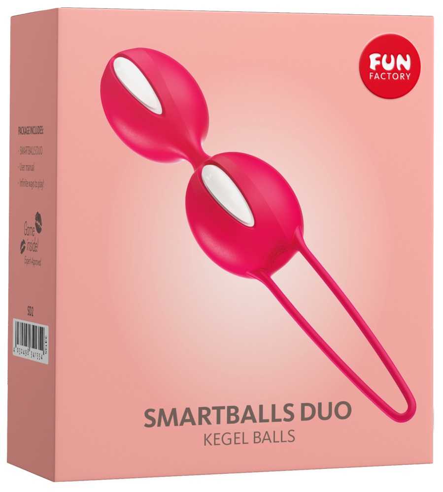 Fun Factory Smartballs Teneo duo whote/red Vaginalinis kamuoliukas - rutuliukai