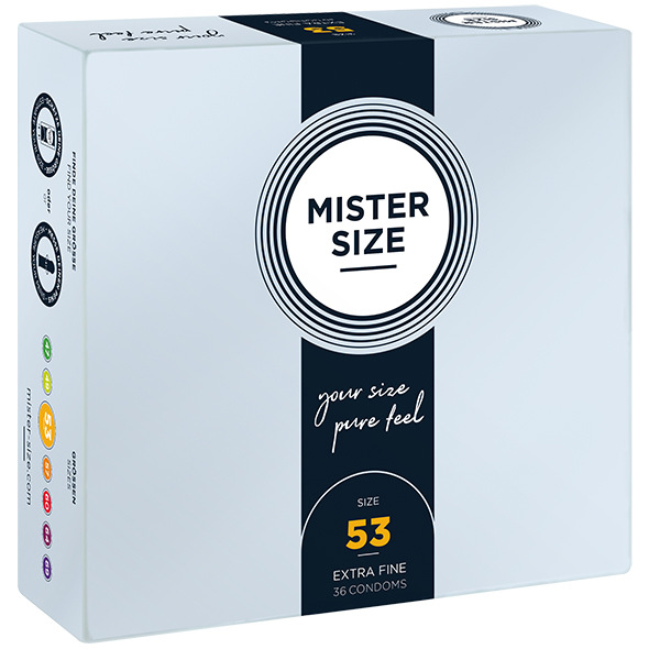 Mister Size - 53 mm Condoms 36 Pieces Nestandartinio dydžio prezervatyvai