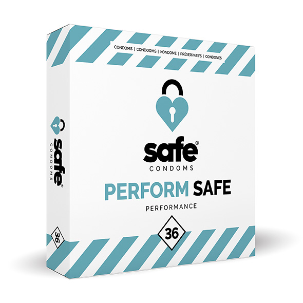 Safe - Condoms Perform Safe Performance (36 pcs) Itin saugūs prezervatyvai