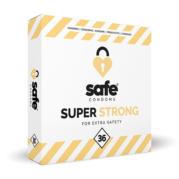 Safe - Condoms Super Strong for Extra Safety (36 pcs) Itin saugūs prezervatyvai