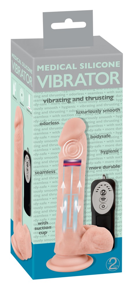 Medical Silicone Thrusting Vib tikroviškas vibratorius