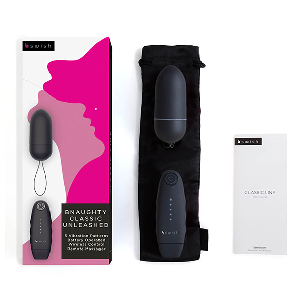 B Swish - bnaughty Classic Unleashed Vibrating Bullet Black Vibruojantis kiau&scaron;inėlis &ndash; nuotrauka 7