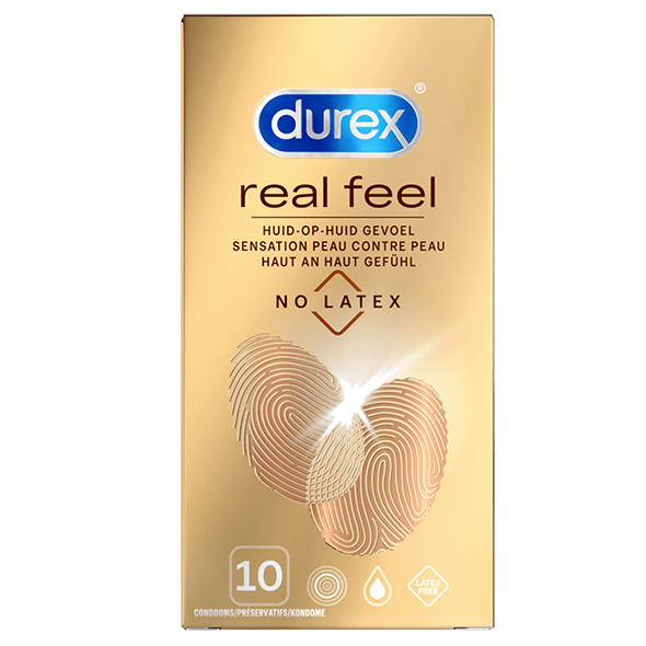 Durex - Real Feeling Condoms 10 pcs Prezervatyvai be latekso