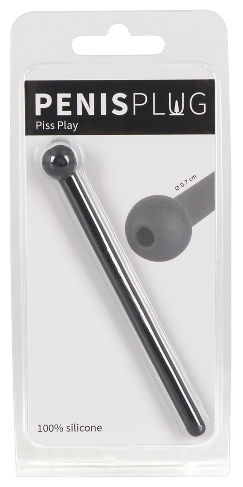 Penisplug Penis Plug Piss Play black šlaplės stimuliatorius