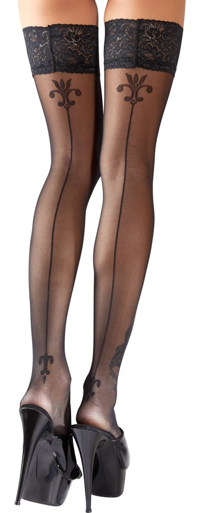 Cottelli legwear Hold-up Stockings with seam 5 Prisegamos kojinės &ndash; nuotrauka 2