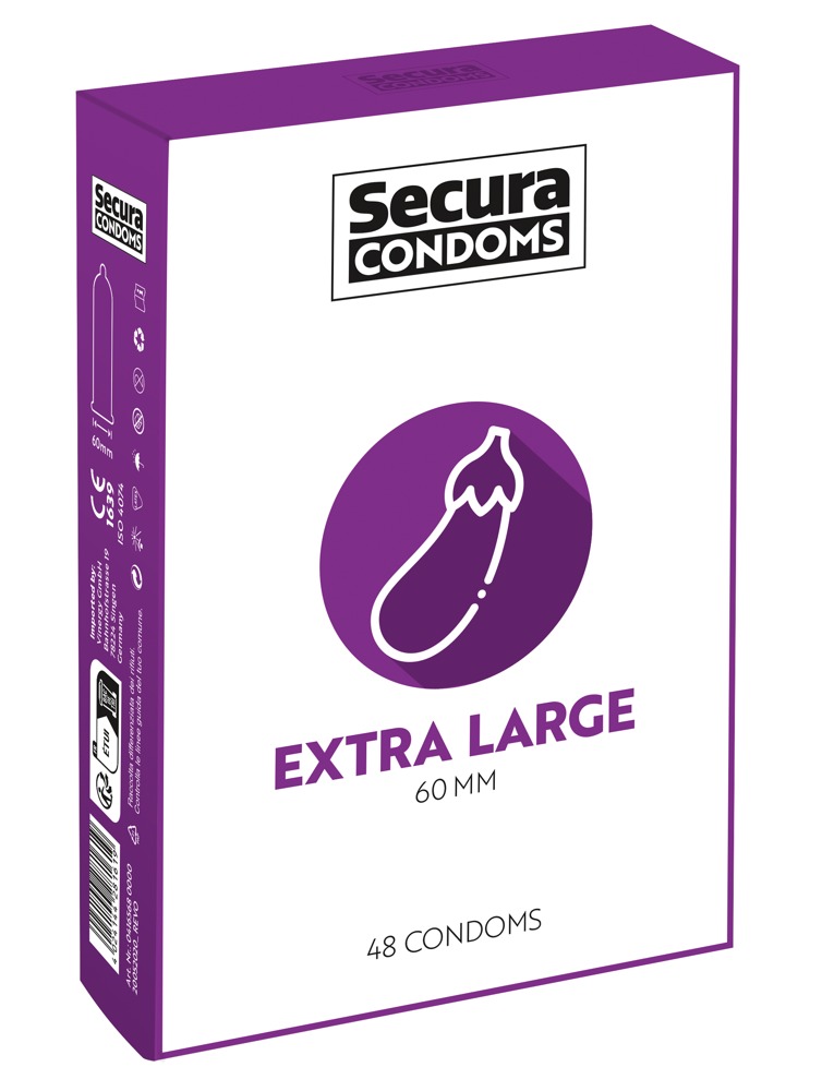 Secura Condoms Secura Extra Large 48pcs  Box Prezervatyvai