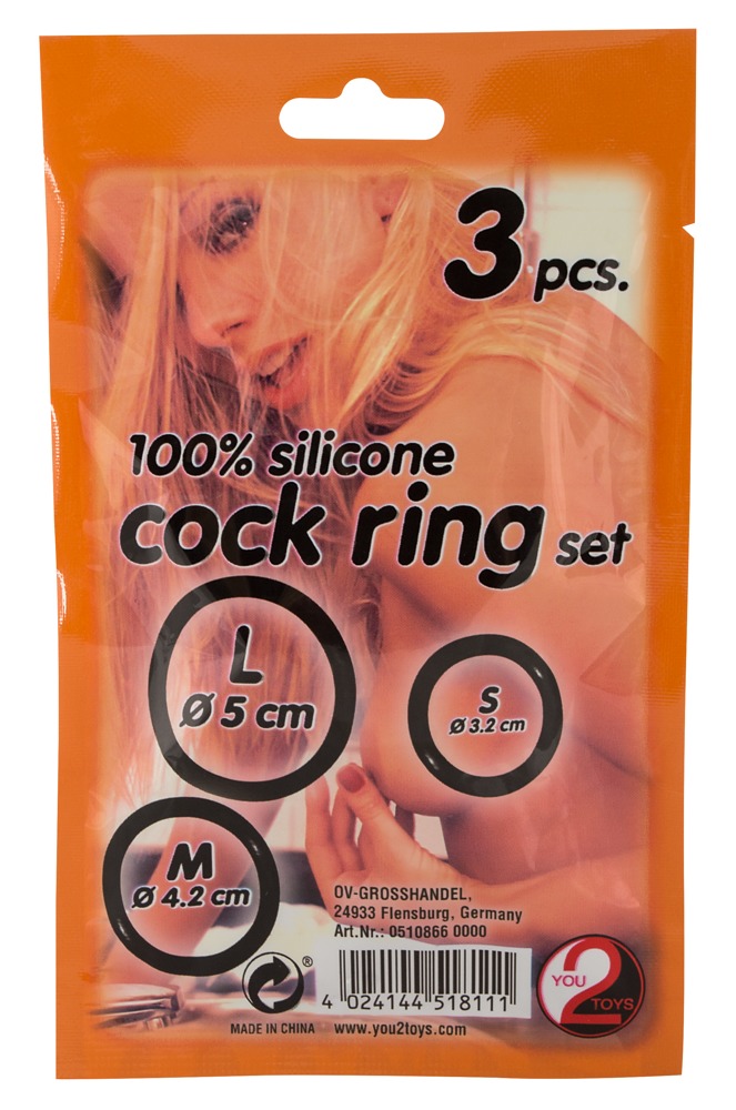 You2Toys Silicone Cock Ring set 3 pcs Penio žiedas - užveržėjas