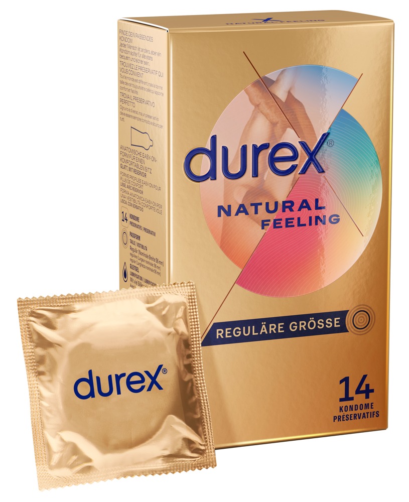 Durex Natural Feeling 14 pcs Prezervatyvai be latekso