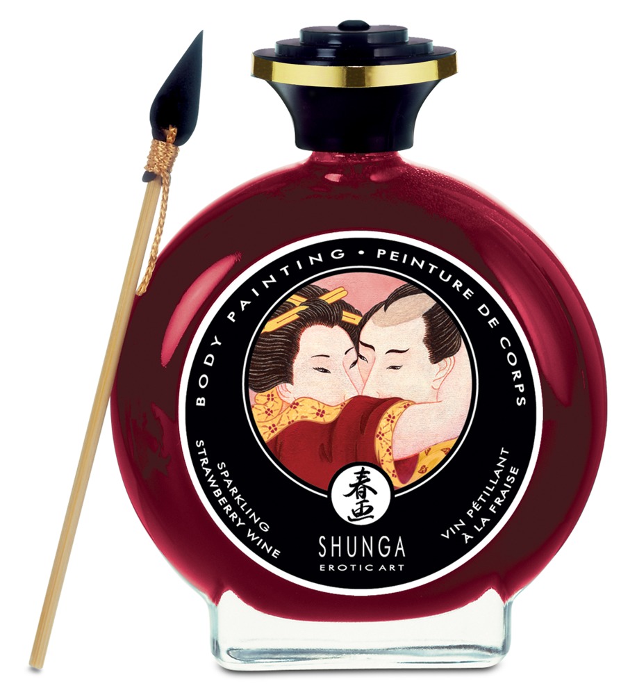Shunga Body Paint Strawberry Wine 100 kūno tapybos priemonė