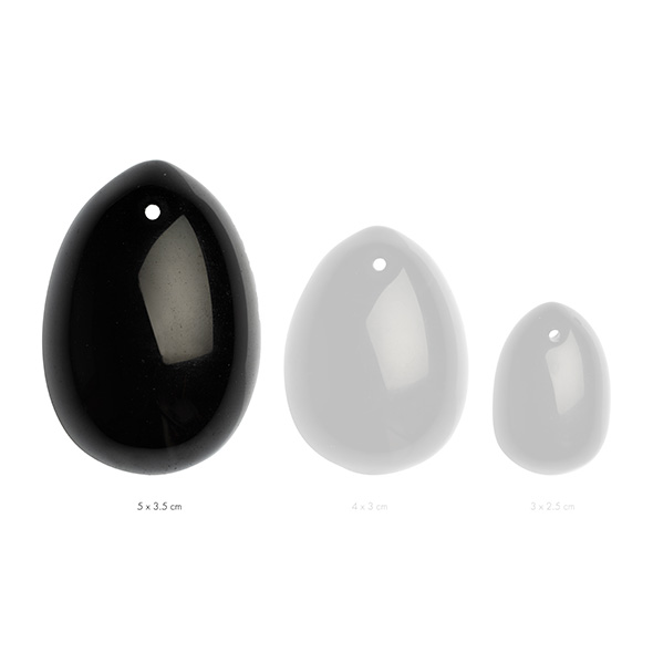 La Gemmes - Yoni Egg Black Obsidian (L) Vaginalinis kamuoliukas - rutuliukai