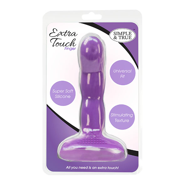 PowerBullet - Extra Touch Finger Dong Purple vibruojantis antpirštis
